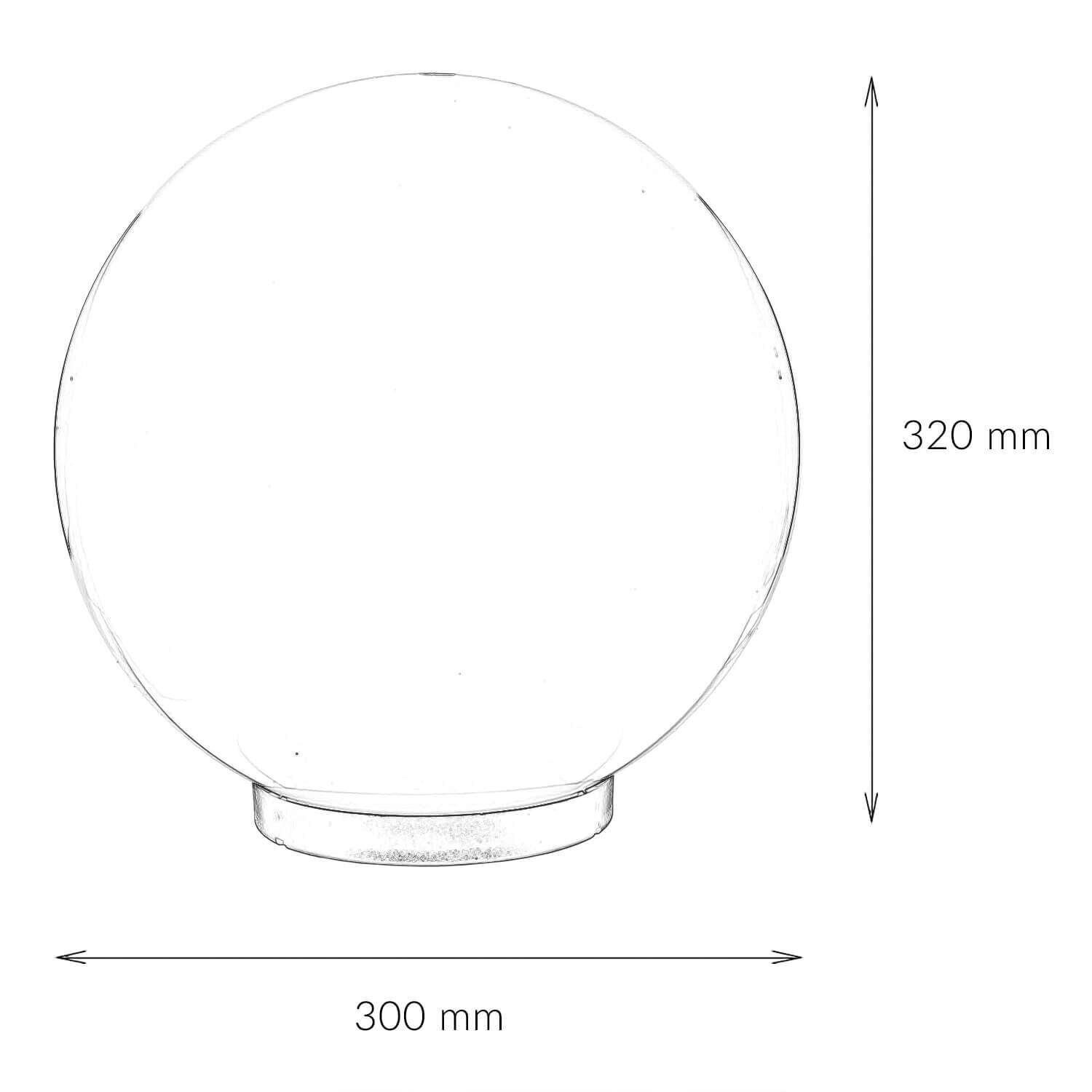 Lampe boule d'extérieur Ø30 cm Blanc IP44 E27