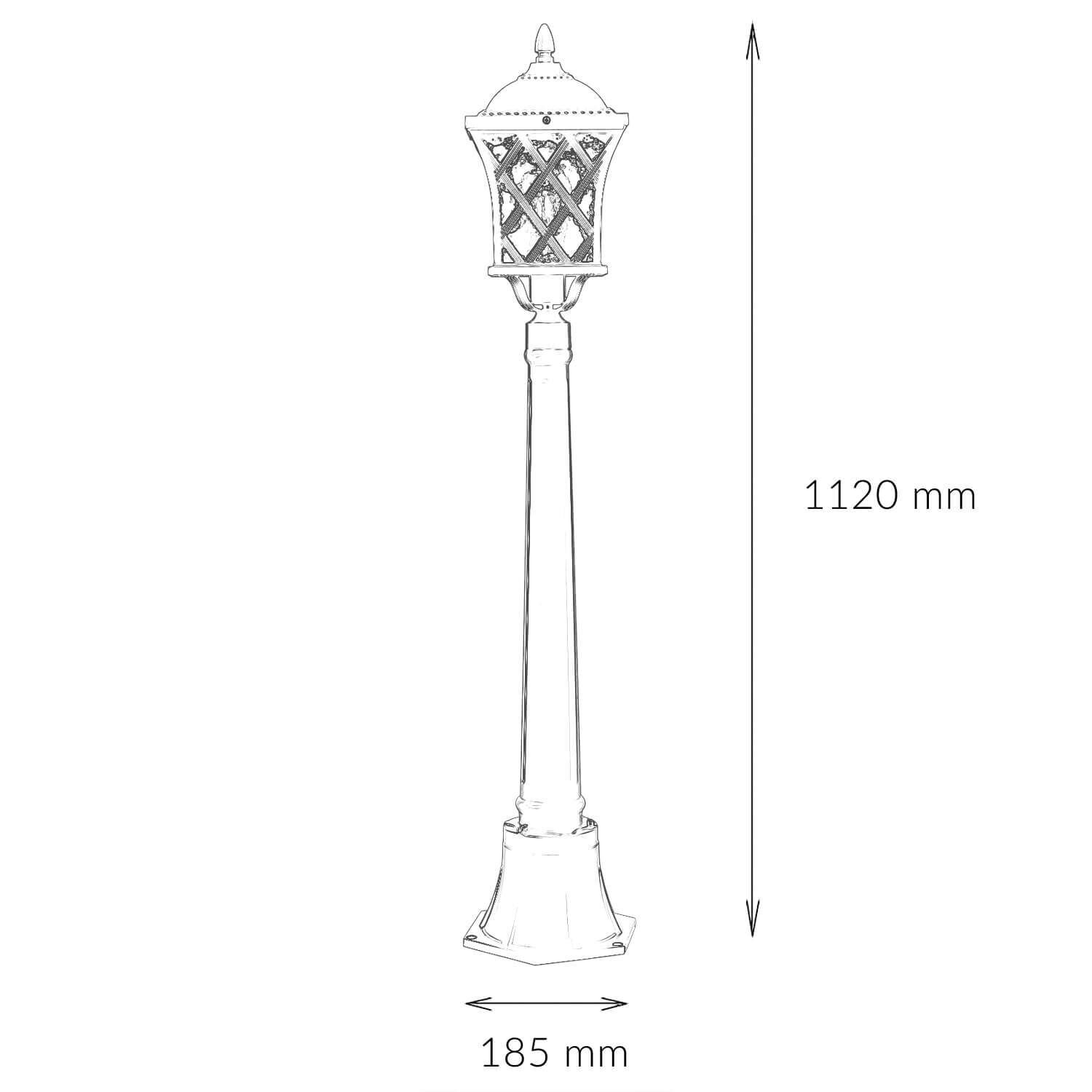 Lampadaire extérieur classique en anthracite