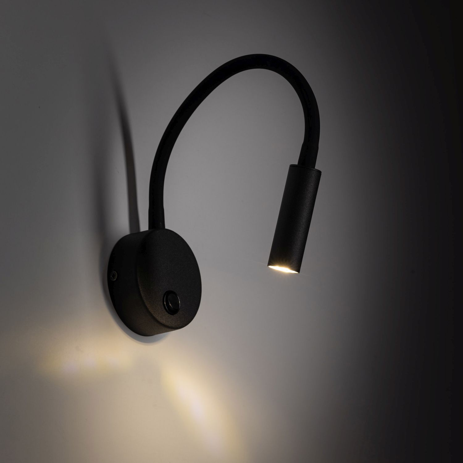 Wandleuchte mit Schalter Schwanenhals Schwarz G9 verstellbar Lampe