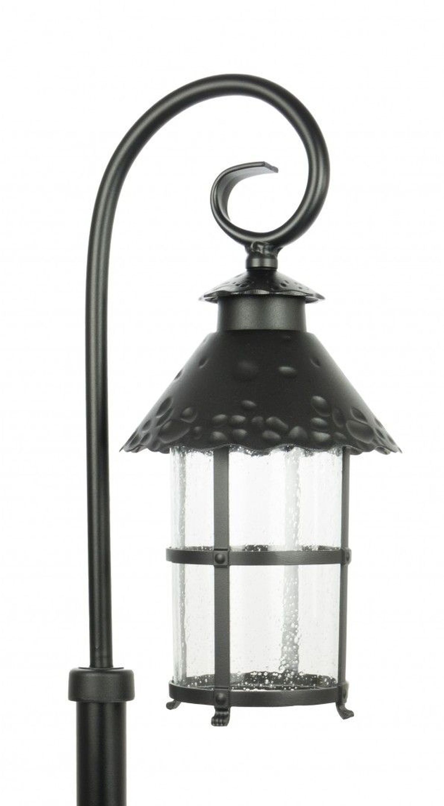 Lampe d'extérieur Noir 166 cm Verre Métal Rustique élégant