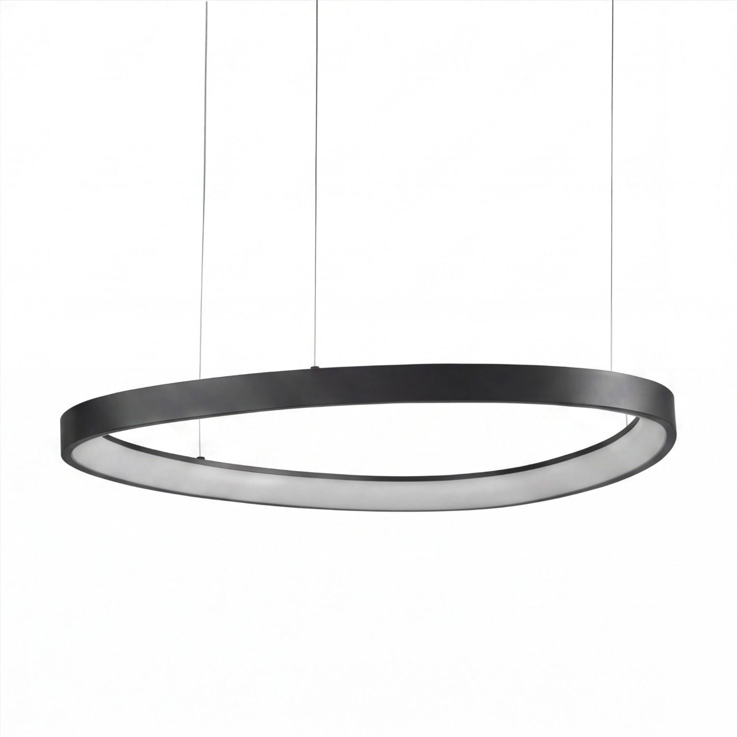 LED Lampe à suspendre noire anneau L:65 cm 3000/4000/6500 K hängende leuchte, rundkreis, LED, schwarz, hängeleuchte