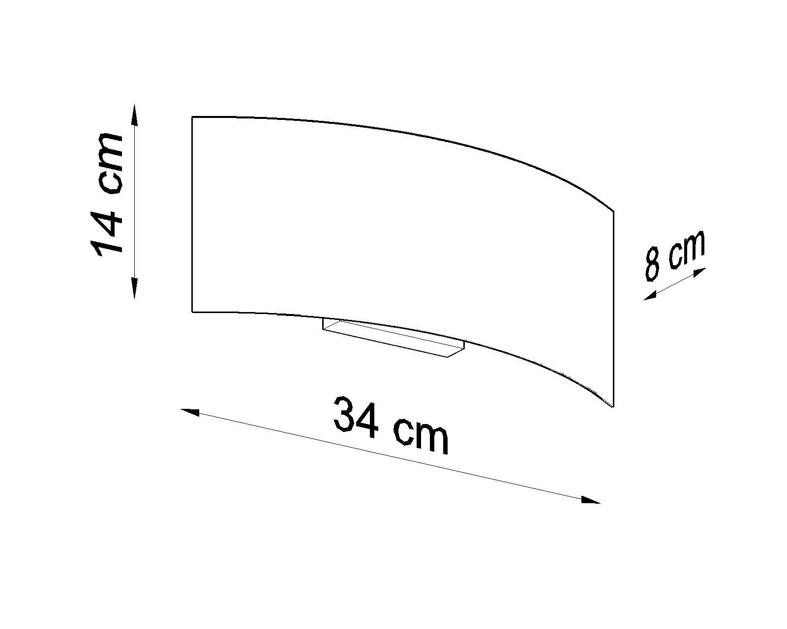 Applique murale blanche Up Down 34 cm de large Métal 2x G9