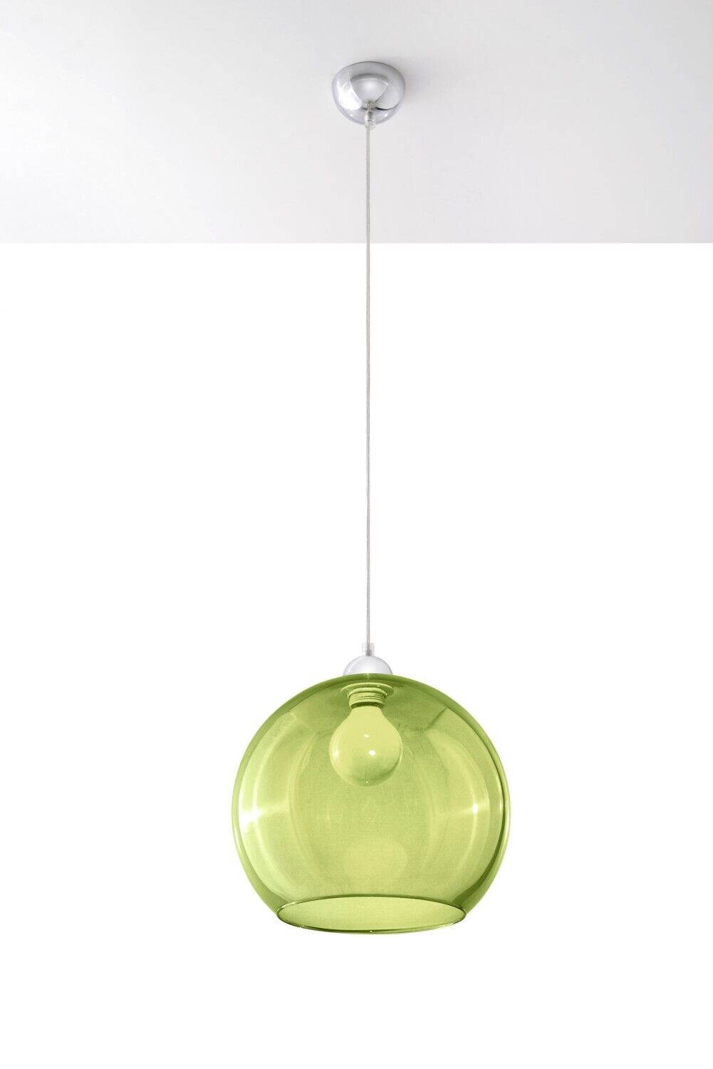 Lampe à suspendre avec abat-jour en verre Vert