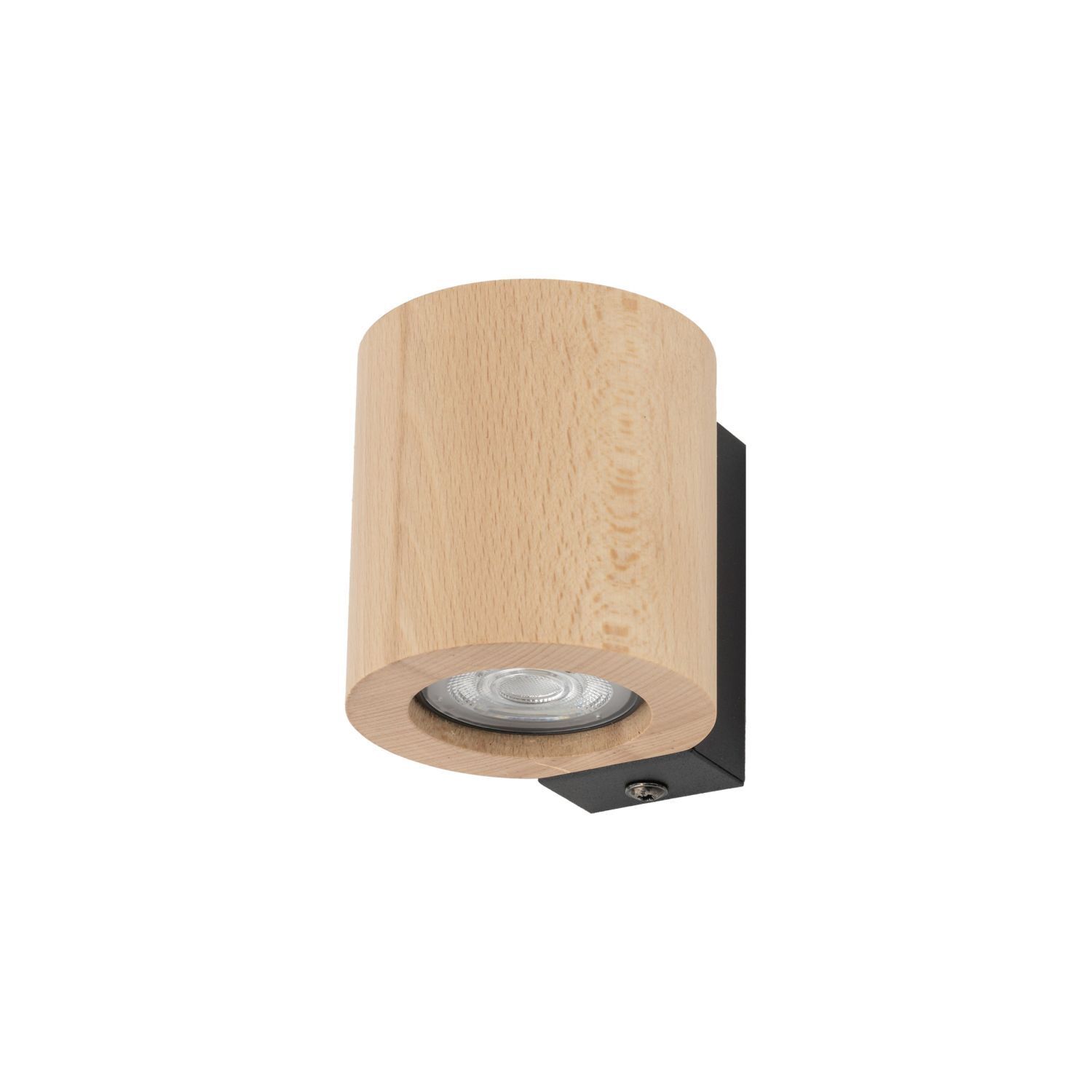 Applique murale bois métal GU10 H : 8,5 cm petit downlight