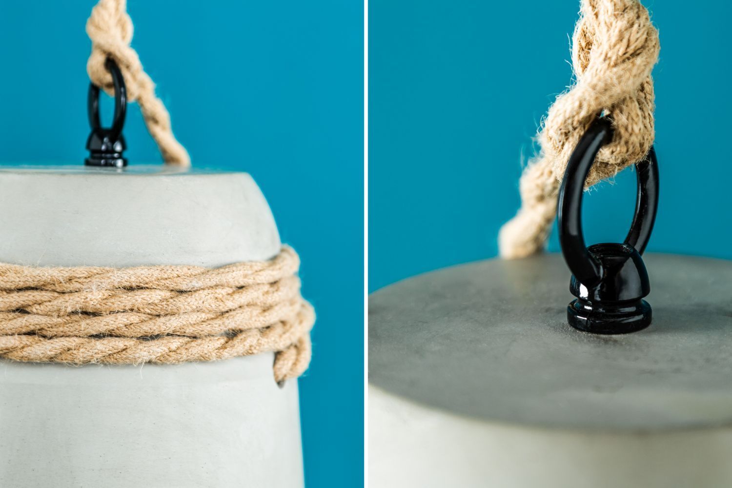 Pendelleuchte Beton Ø18cm Esszimmer Wohnzimmer Seil, Knoten