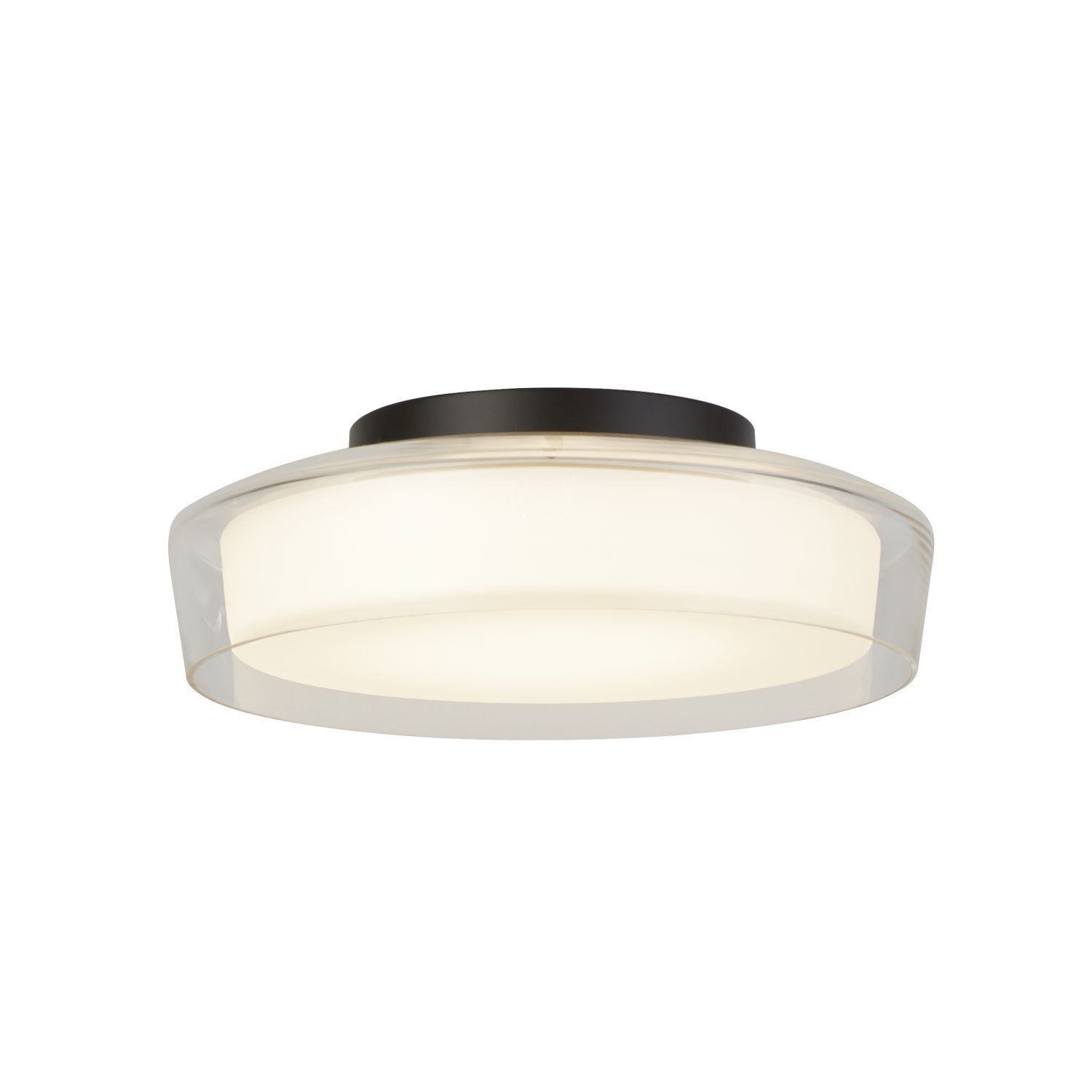 Plafonnier LED Ø 30 cm IP44 salle de bain noir mat blanc