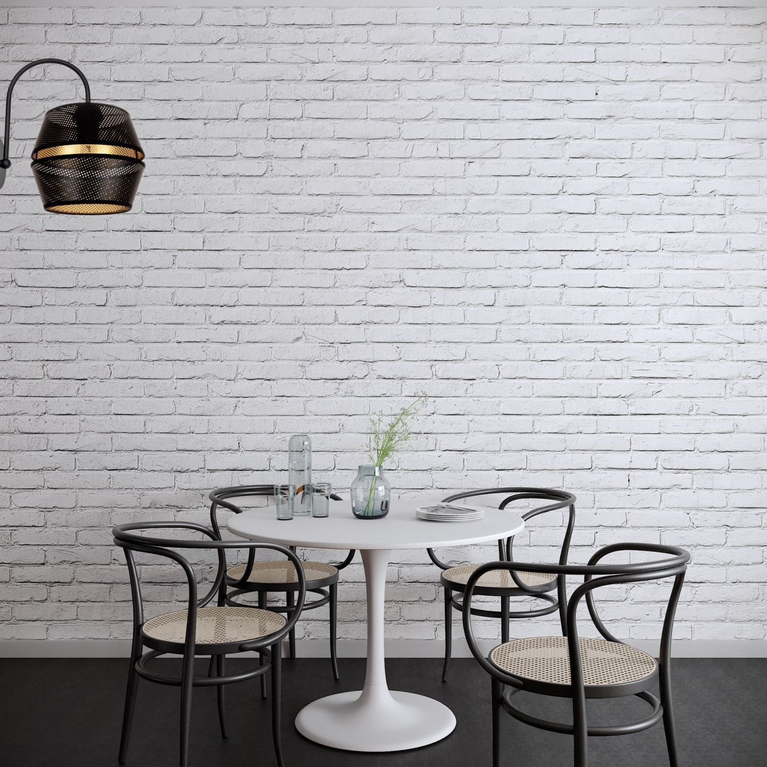 Applique murale de style Métal noir or H:25 cm E27 Moebel, Tabelle, Tischplatte, Esstisch, Stuhl