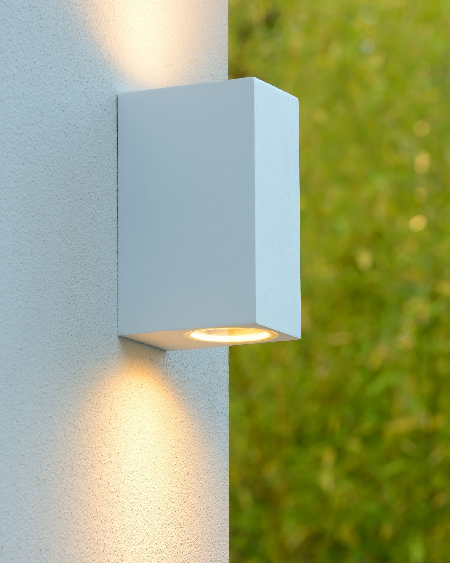 Außenwandleuchte Up Down Weiß 3000 K IP44 H:15 cm Postfach, Lampe