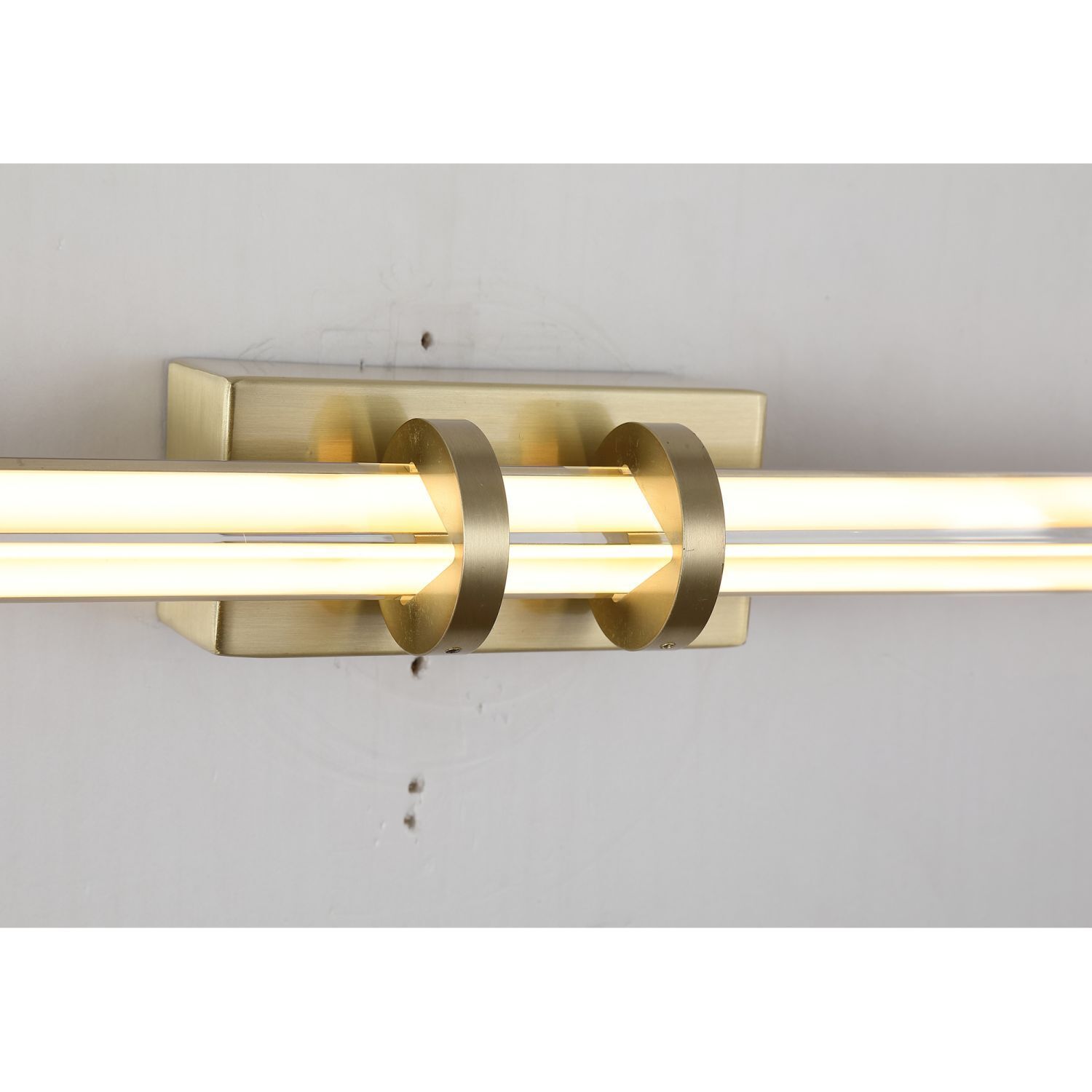 Lampe LED pour miroir en laiton 3000 K IP44 L:46,5 cm
