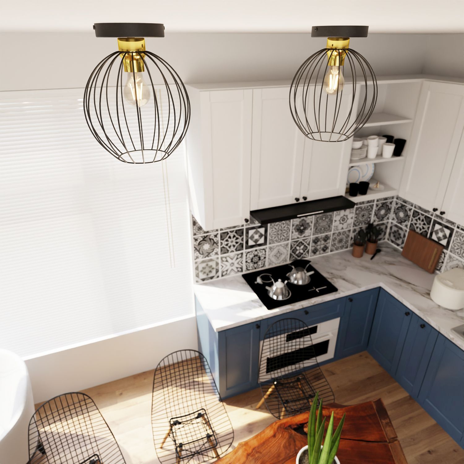 Drinnen, Küche, Innenarchitektur, Leuchte, Kronleuchter