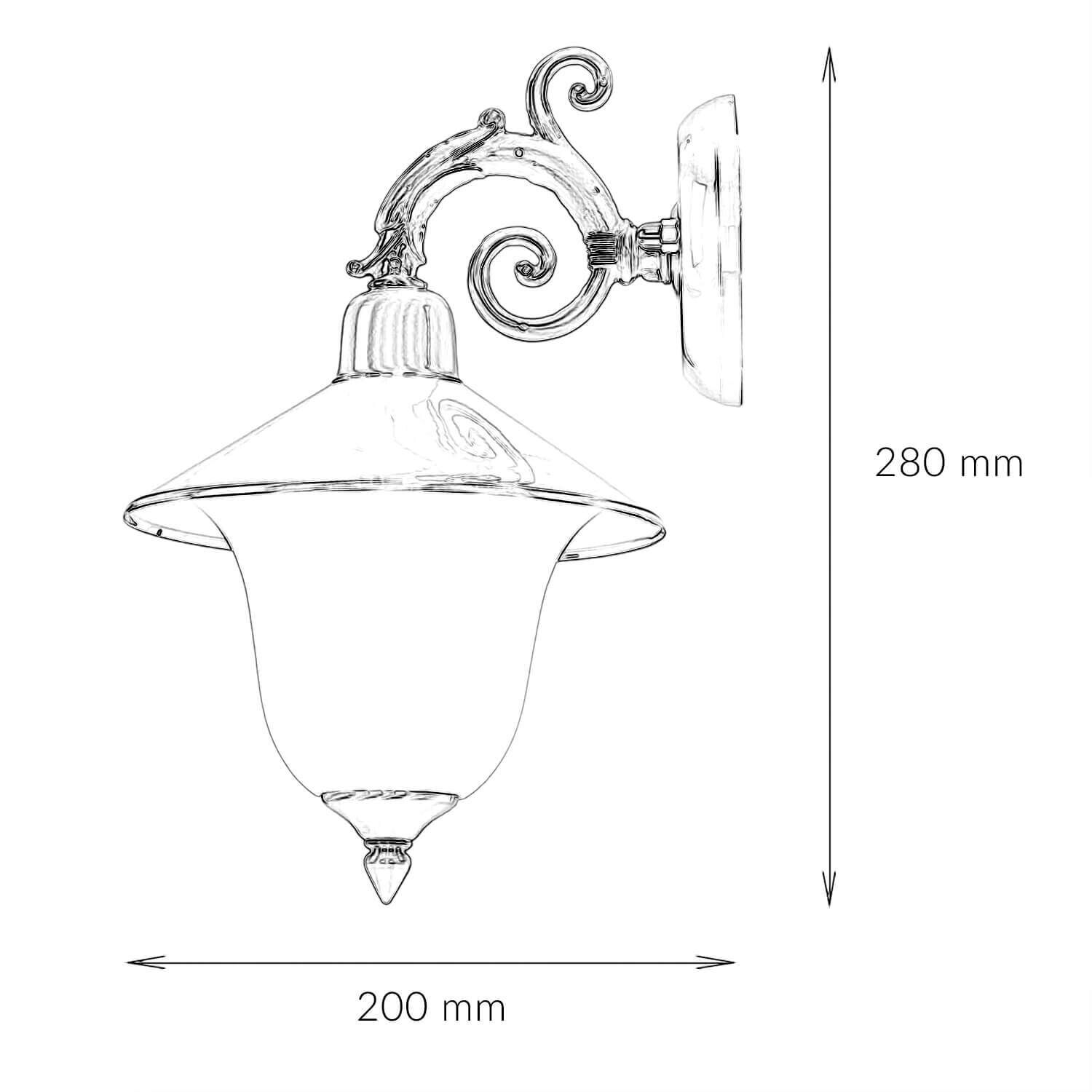 Applique en laiton Rustique élégante H:28cm ANDROS