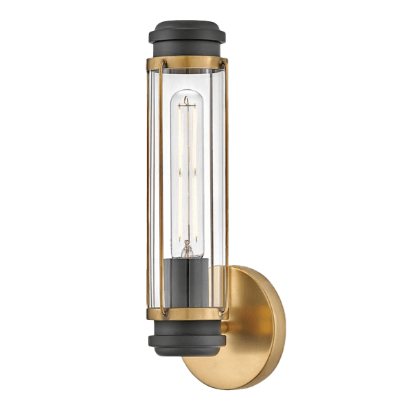 wandlampe, außenleuchte, goldfarben, glas, kerzenform