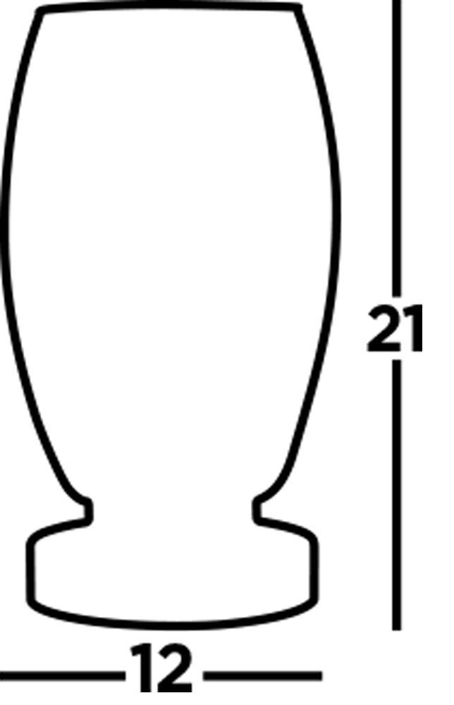 Lampe de table LED verre fumé H : 20,5 cm Ø 11,5 cm 3000 K