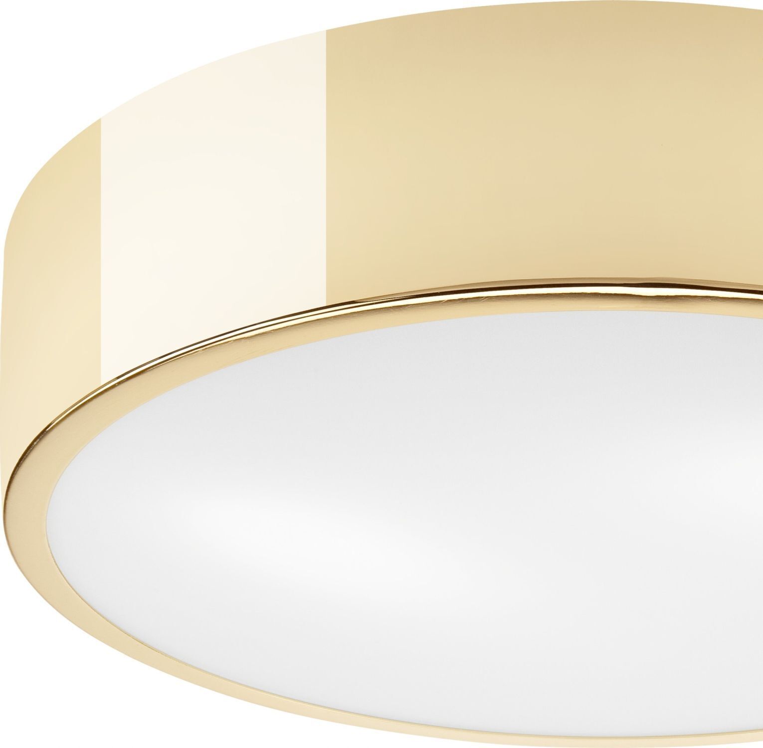 Lampe de plafonnier ronde en verre E27 Ø26 cm à faible éblouissement en or Deckenleuchte