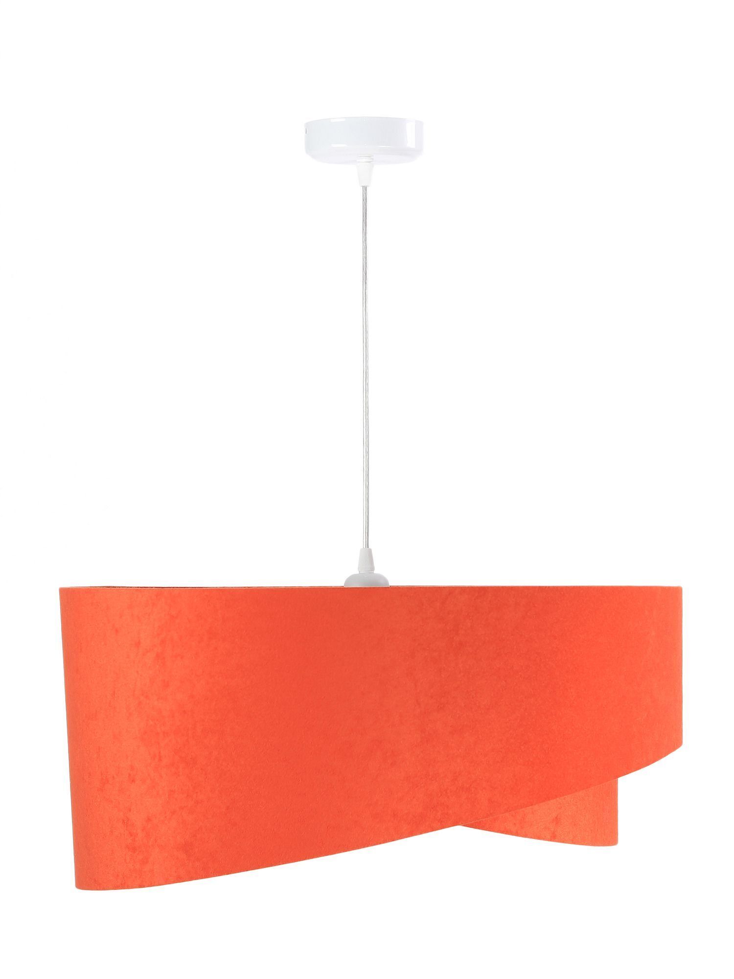 Salon Lampe à suspendre Orange Coloré Tissu rond Ø50cm Lampe, Deckenleuchte