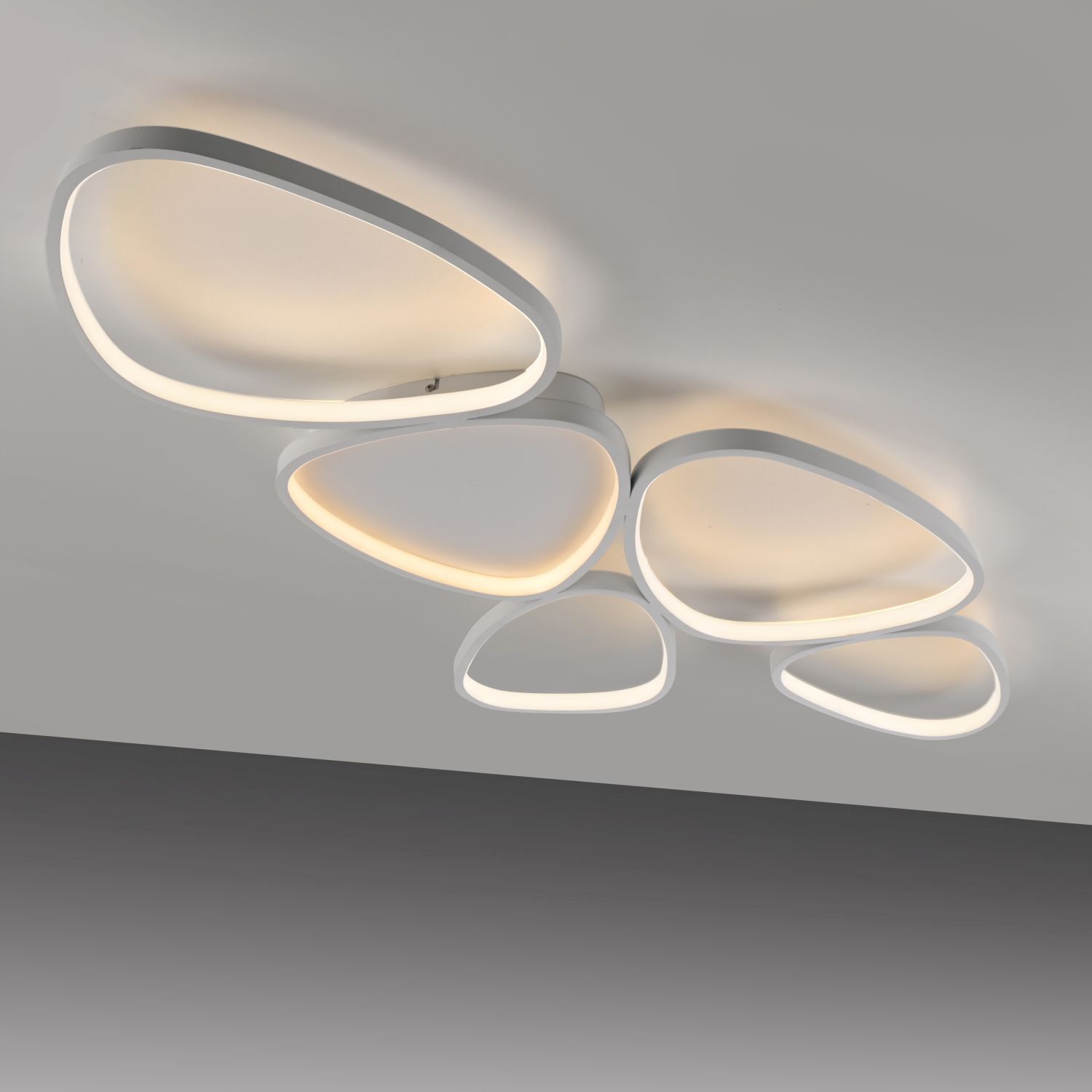 Lampe de plafonnier LED Blanc Métal 3000 K 6100 lm L:116,5 cm