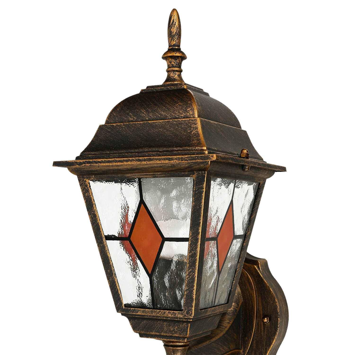 Rustikale Außenwandleuchte SALZBURG 37,5cm hoch E27 Lampe, Lampenschirm, Laterne