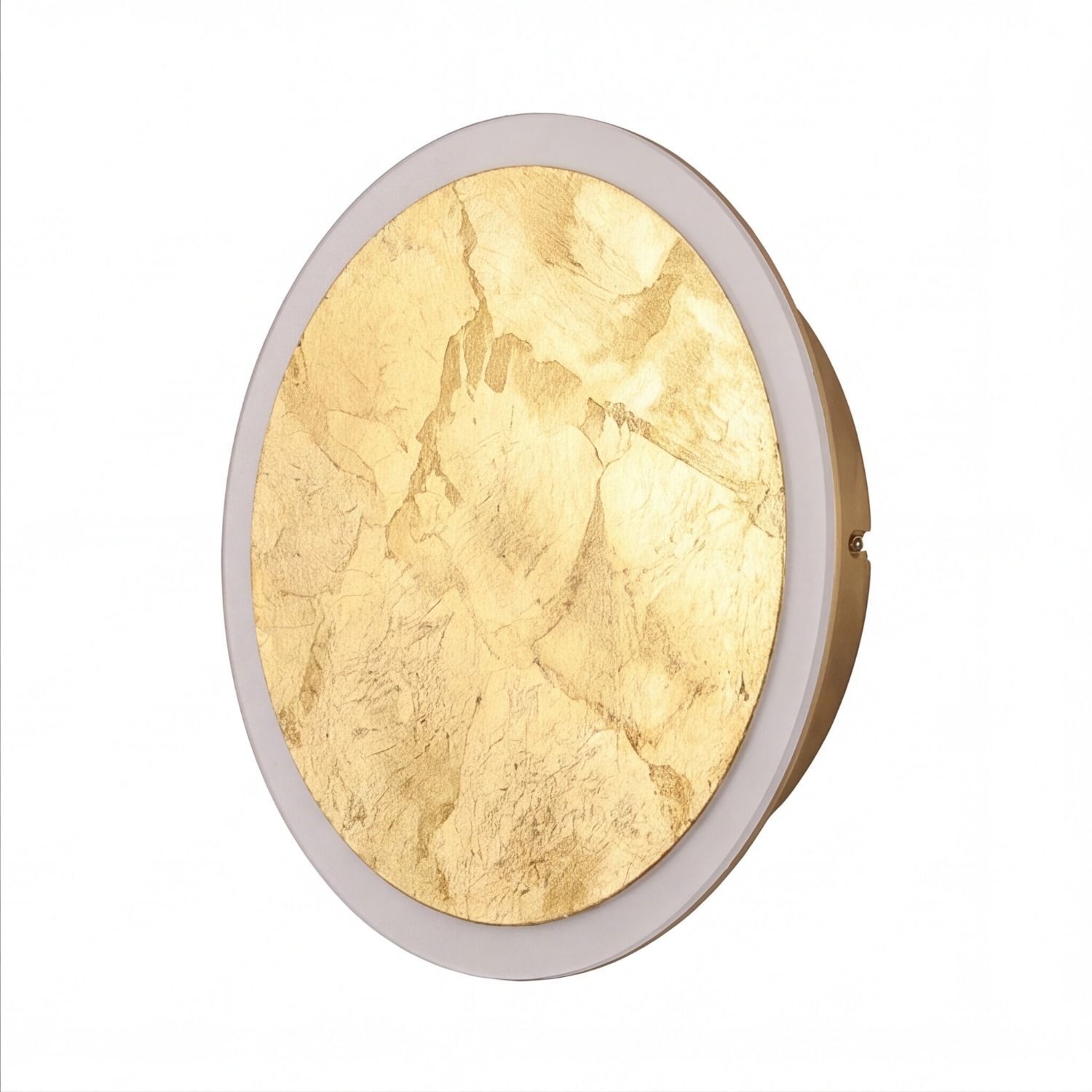 wandlamp, goldene masse, runder licht, wanddekoration, metallisch