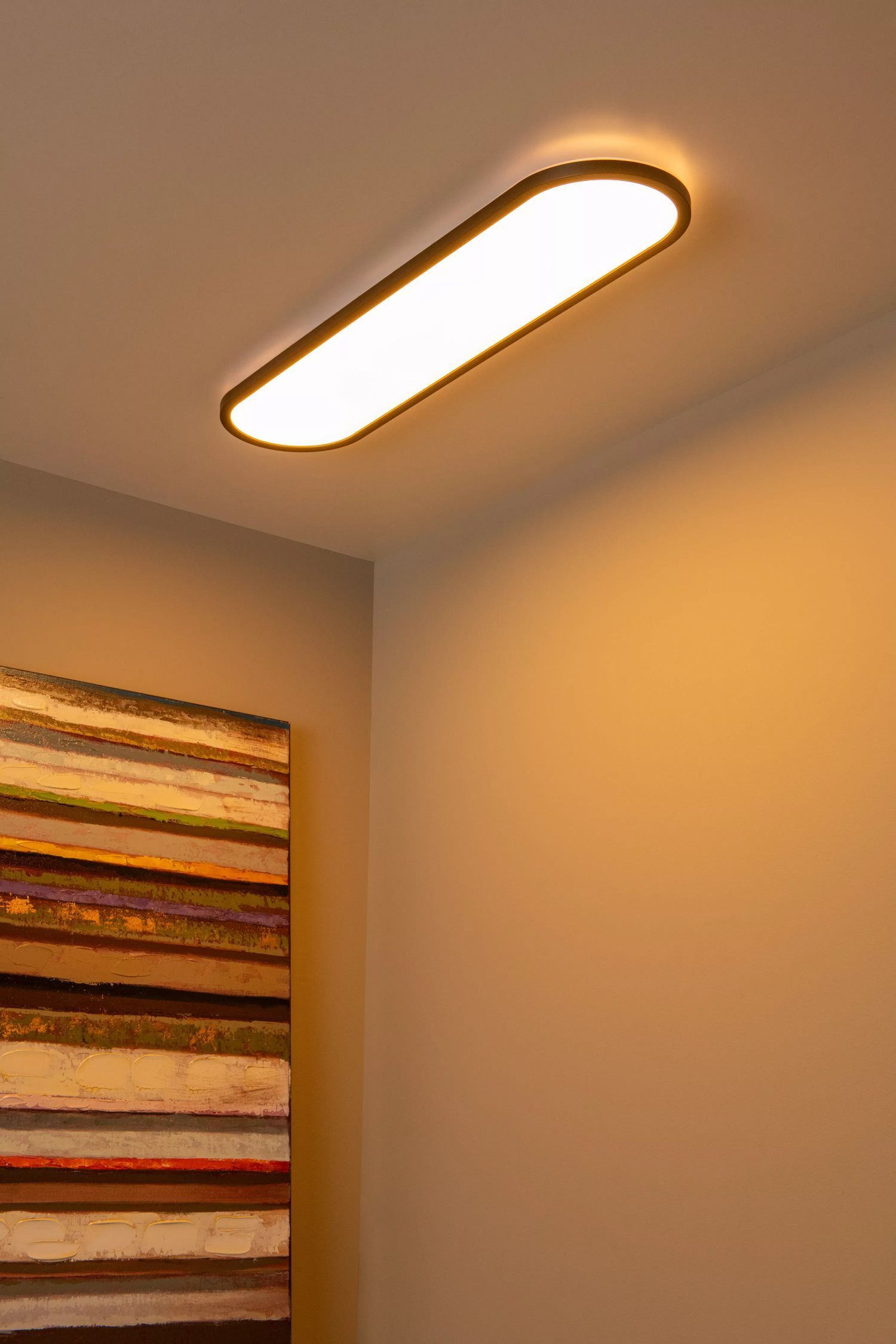 LED Deckenlampe dimmbar 80 cm 2700-4000 K Fernbedienung Deckenleuchte