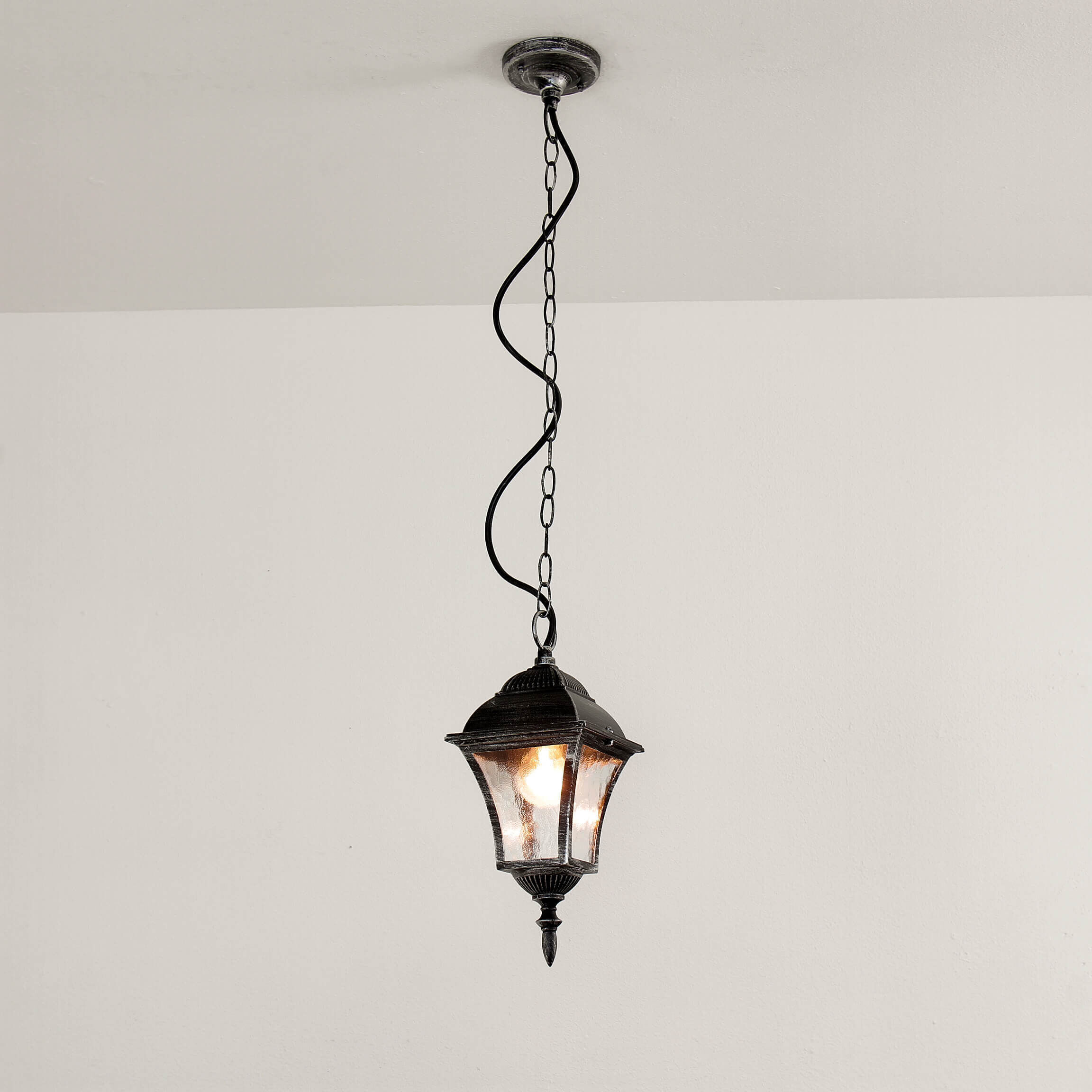 Suspension d'extérieur Argent antique résistant à la pluie TOSCANA Lampe, Kronleuchter, Leuchte