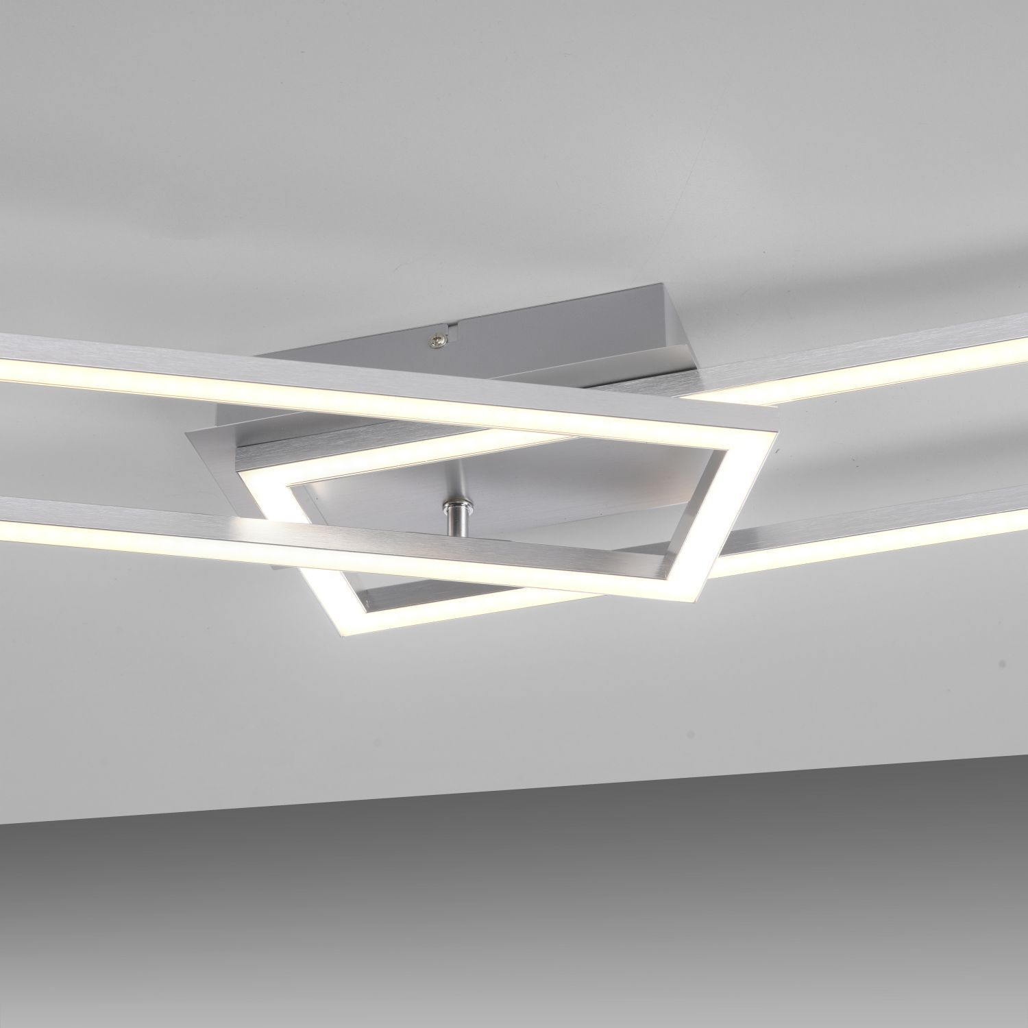 Plafonnier LED à intensité variable en acier 3000 K L:102 cm