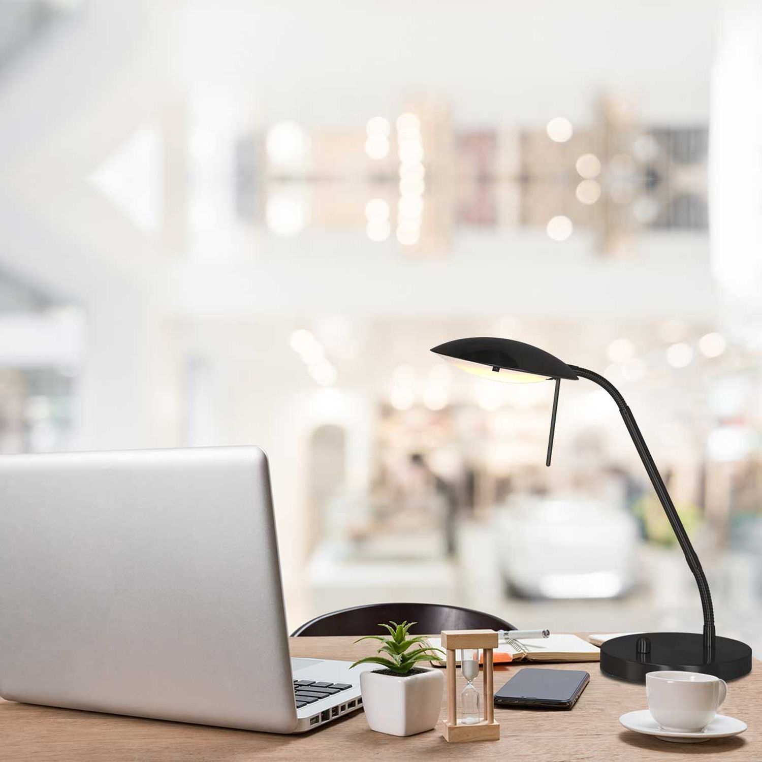 Lampe, Handy, Laptop, Kaffeetasse, Stehlampe