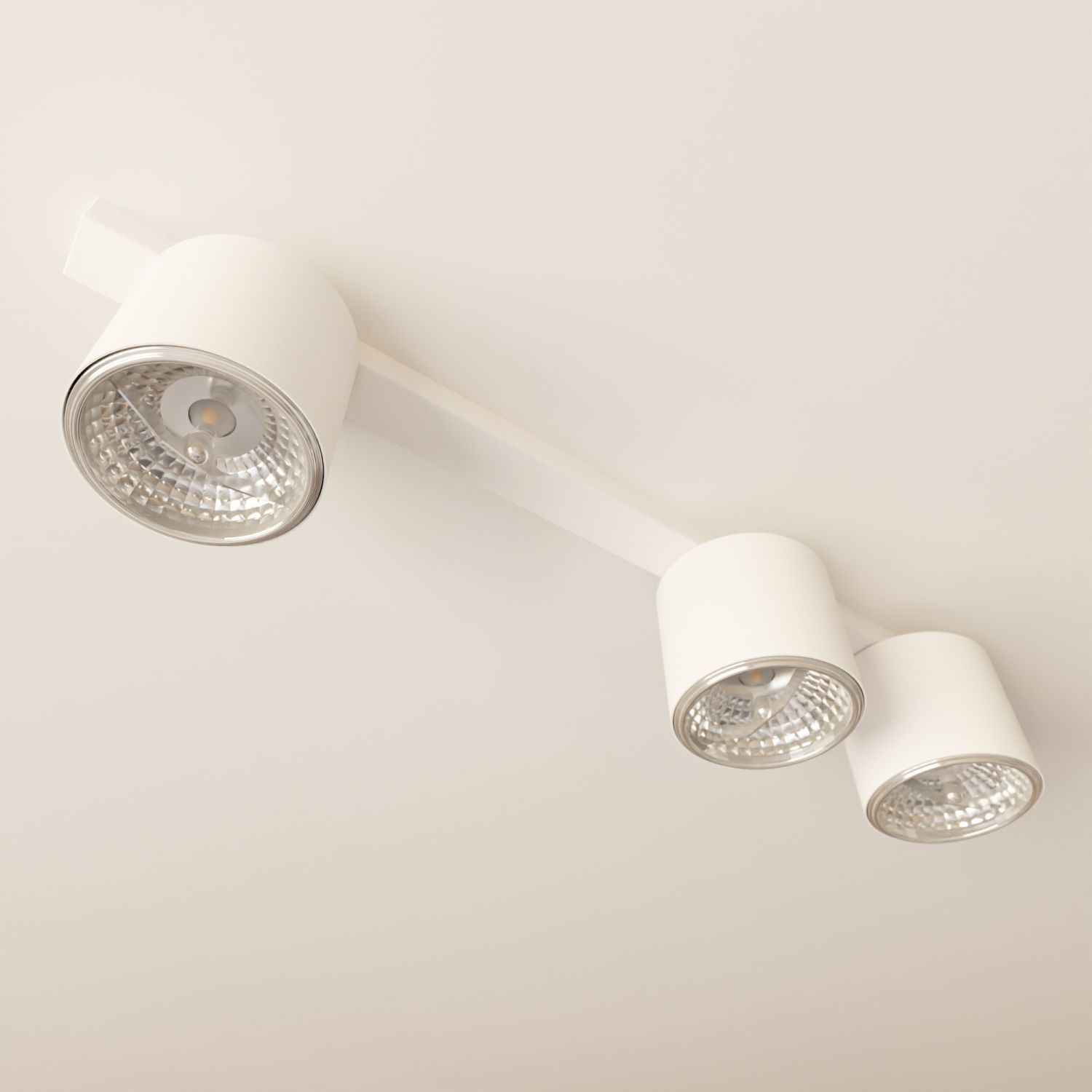 Deckenleuchte Weiß 70 cm lang Metall 3-flammig GU10 AR111 Deckenleuchte, Beleuchtung