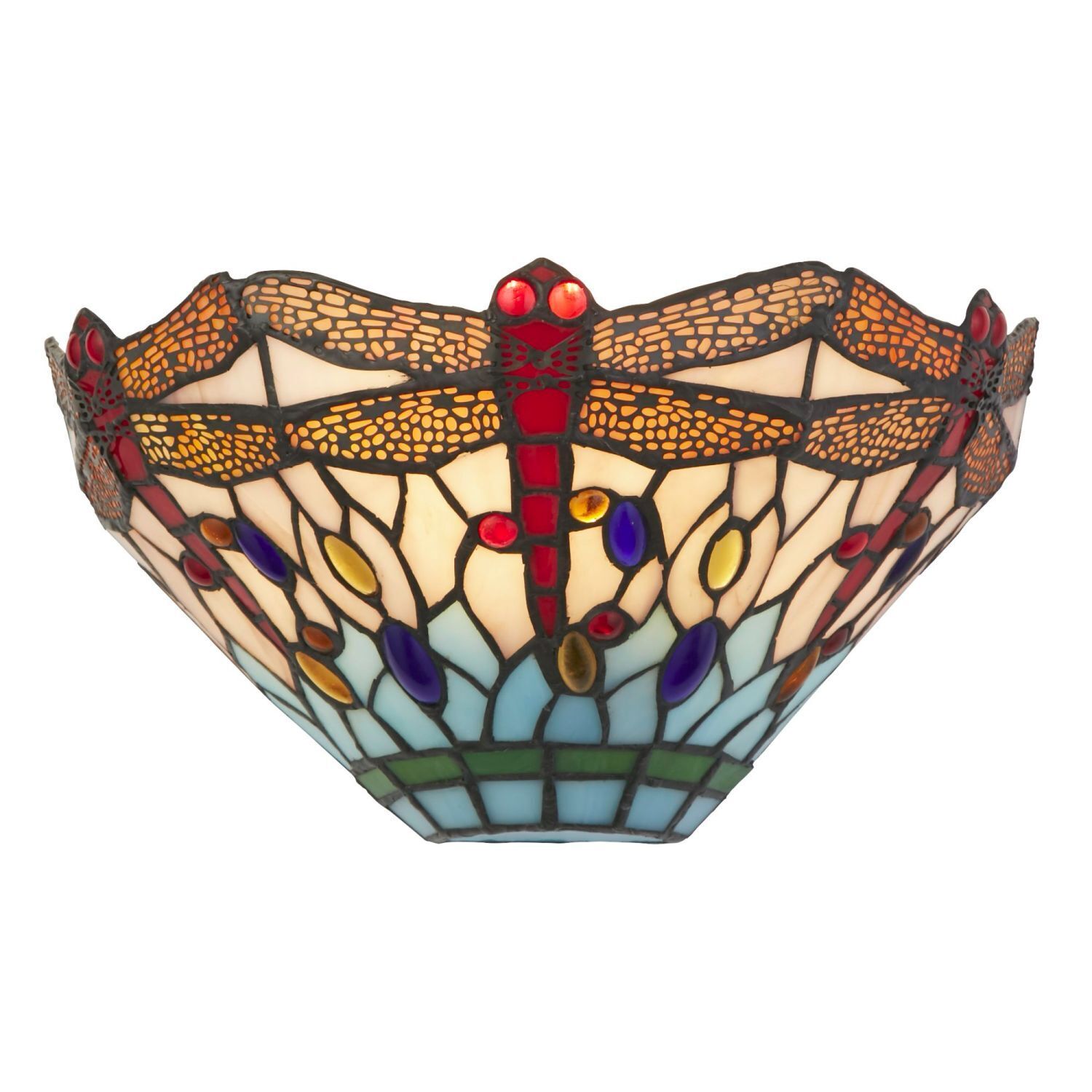 Applique Tiffany style verre coloré métal L : 30,5 cm E14