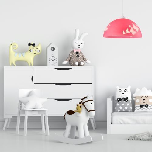 Lampe de chambre d'enfant fille Rose ronde Lampe