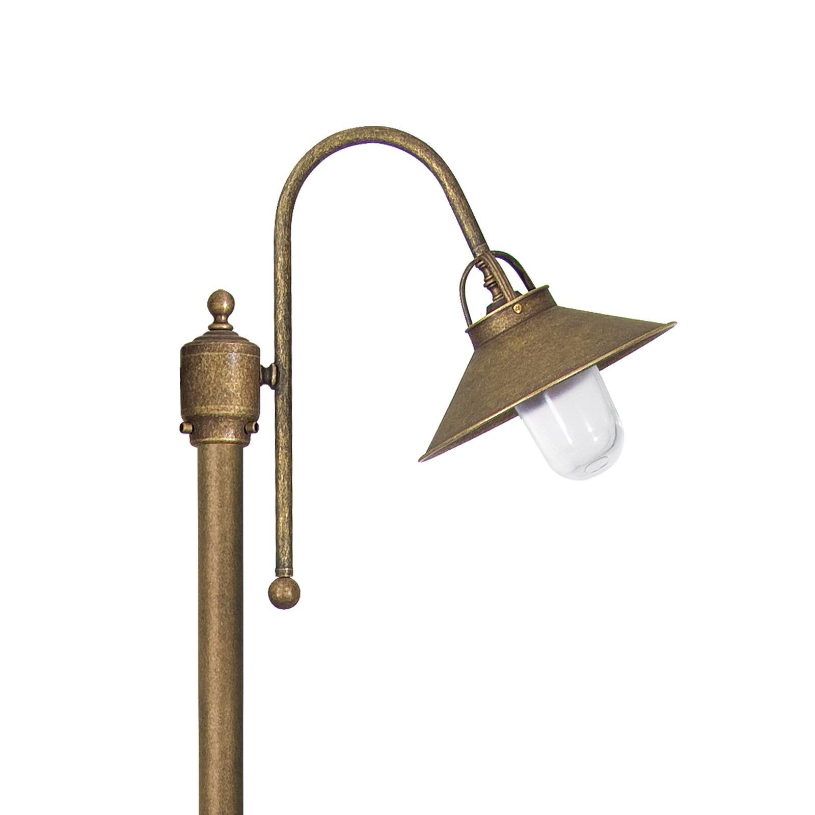 Lampadaire extérieur IP44 E27 148 cm laiton verre Maritim
