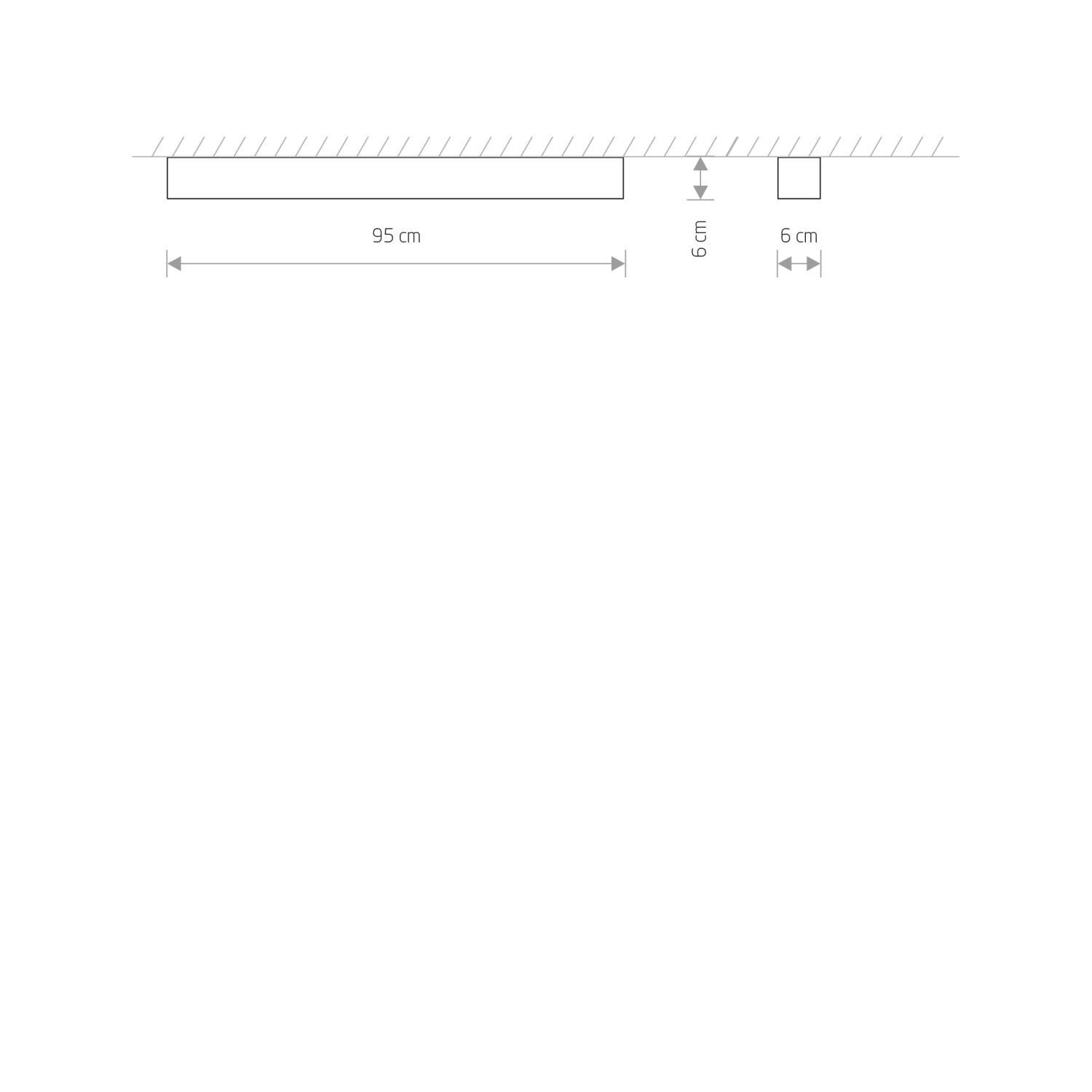Plafonnier blanc chaud Gris 3000 K 2300 lm 95 cm de long T8 LED