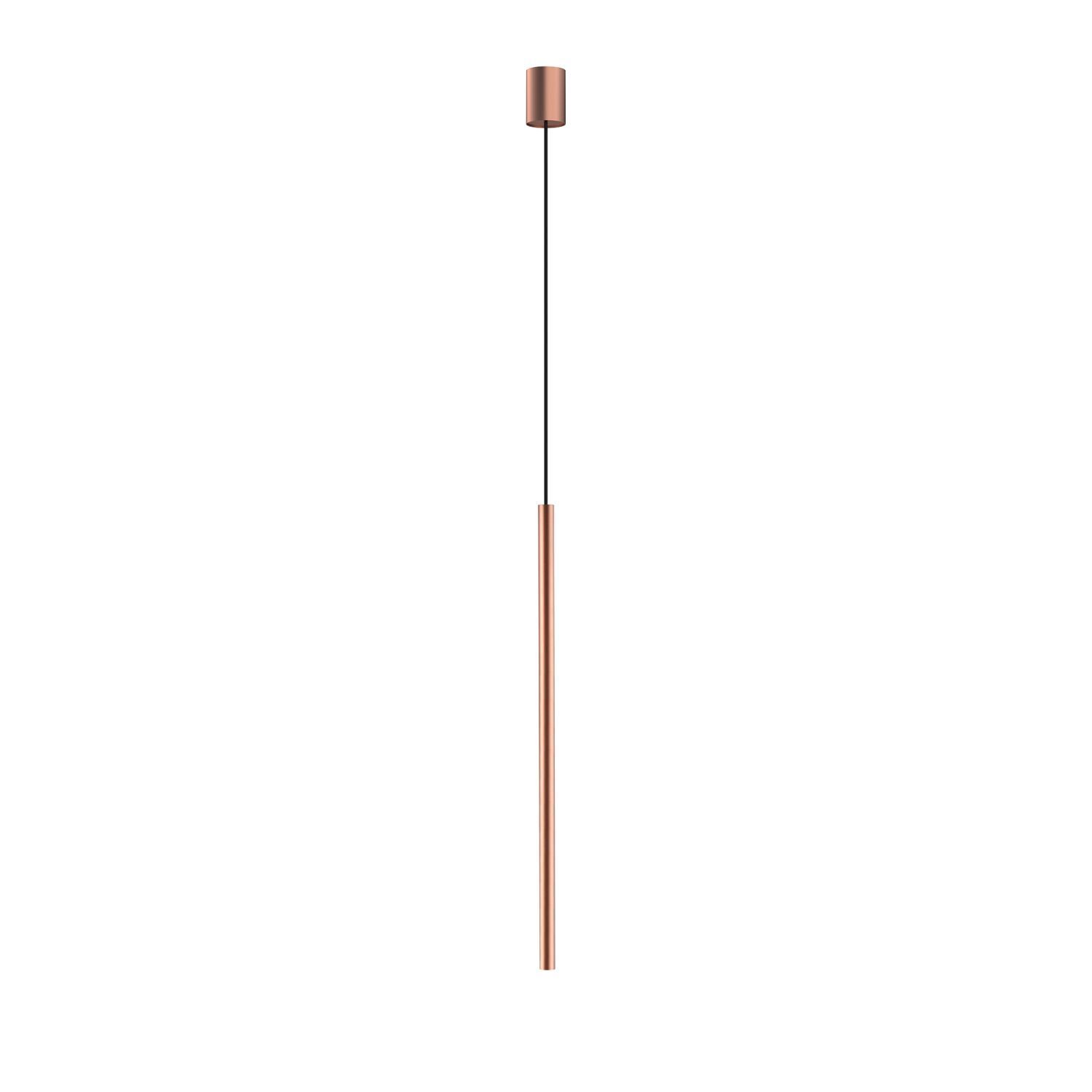 Suspension cuivre réglable cylindre Ø 2,5 cm étroit G9