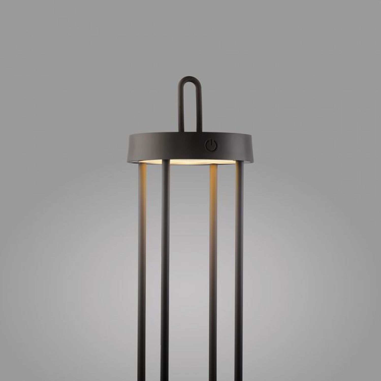 Lampe de table LED rechargeable métal dimmable IP44 2 W noir