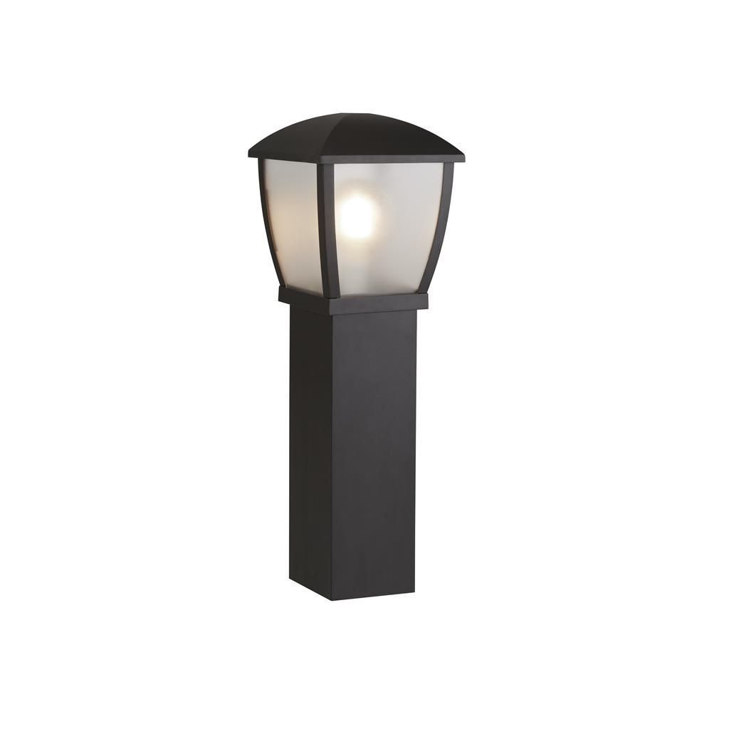 Lampe d'allée IP44 noire E27 73 cm aluminium jardin terrasse
