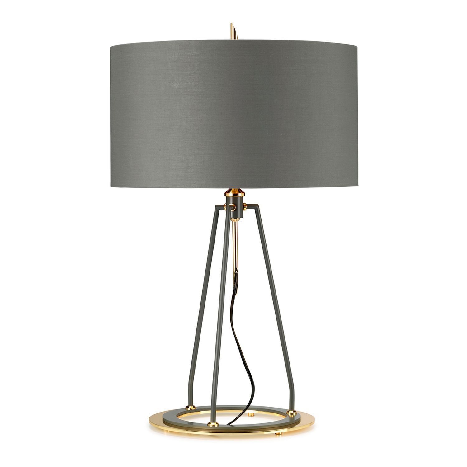 Lampe de table design moderne gris or hauteur 74 cm E27