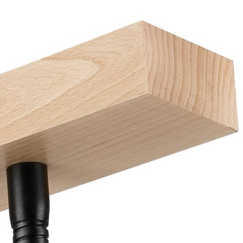 Plafonnier KASSIDY Noir Bois Moderne flexible