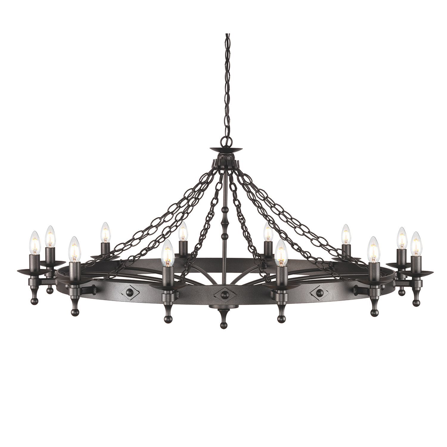 Lustre CAMELOT 9 noir Ø122cm Lampe