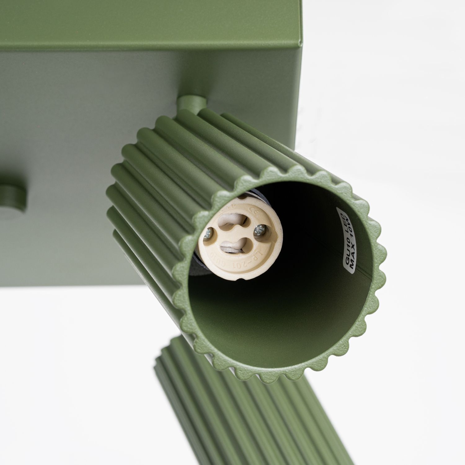Lampe de plafonnier Vert L : 25 cm petit orientable 4x GU10 Aluminium