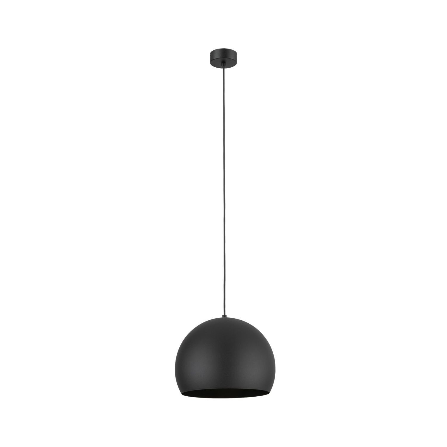 Lampe à suspendre noire métal ronde Ø 27 cm E27 Abat-jour sphérique ADAM