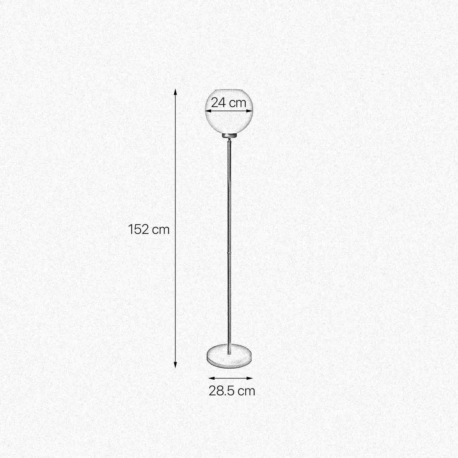 Plafonnier petit 152 cm laiton verre E27 en bronze blanc