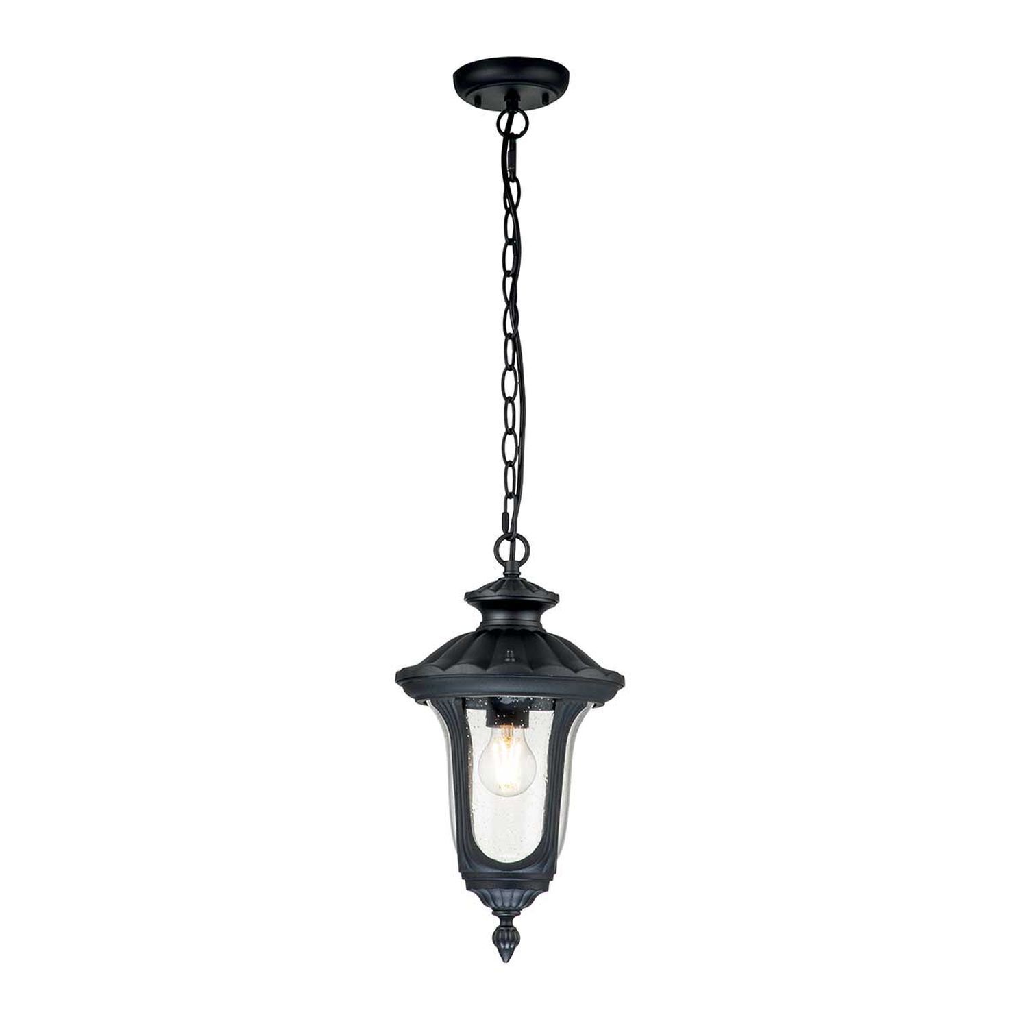 Suspension extérieure IP44 L : 23,5 cm Noir Vintage