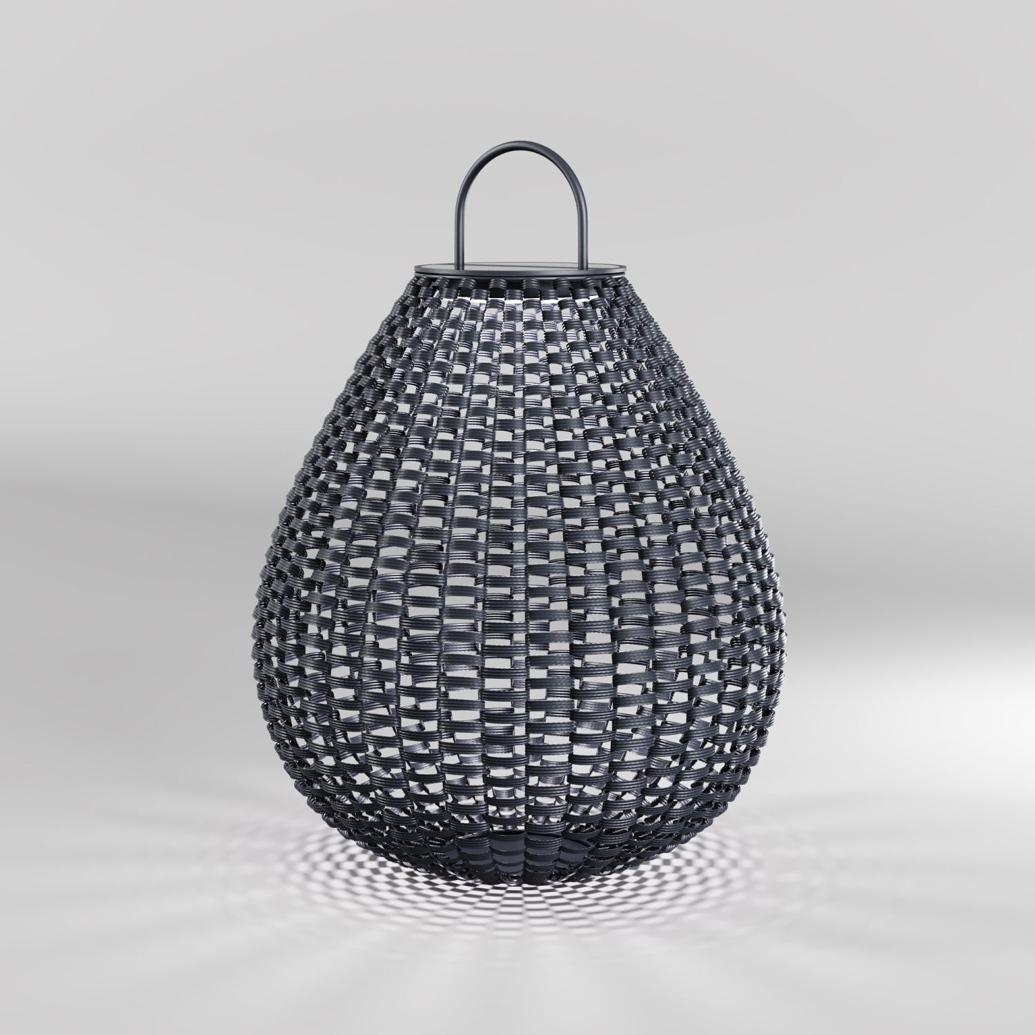 Lampe de table solaire extérieure LED rotin rond D : 36 cm 45 cm Lampe, Kronleuchter, Kunst