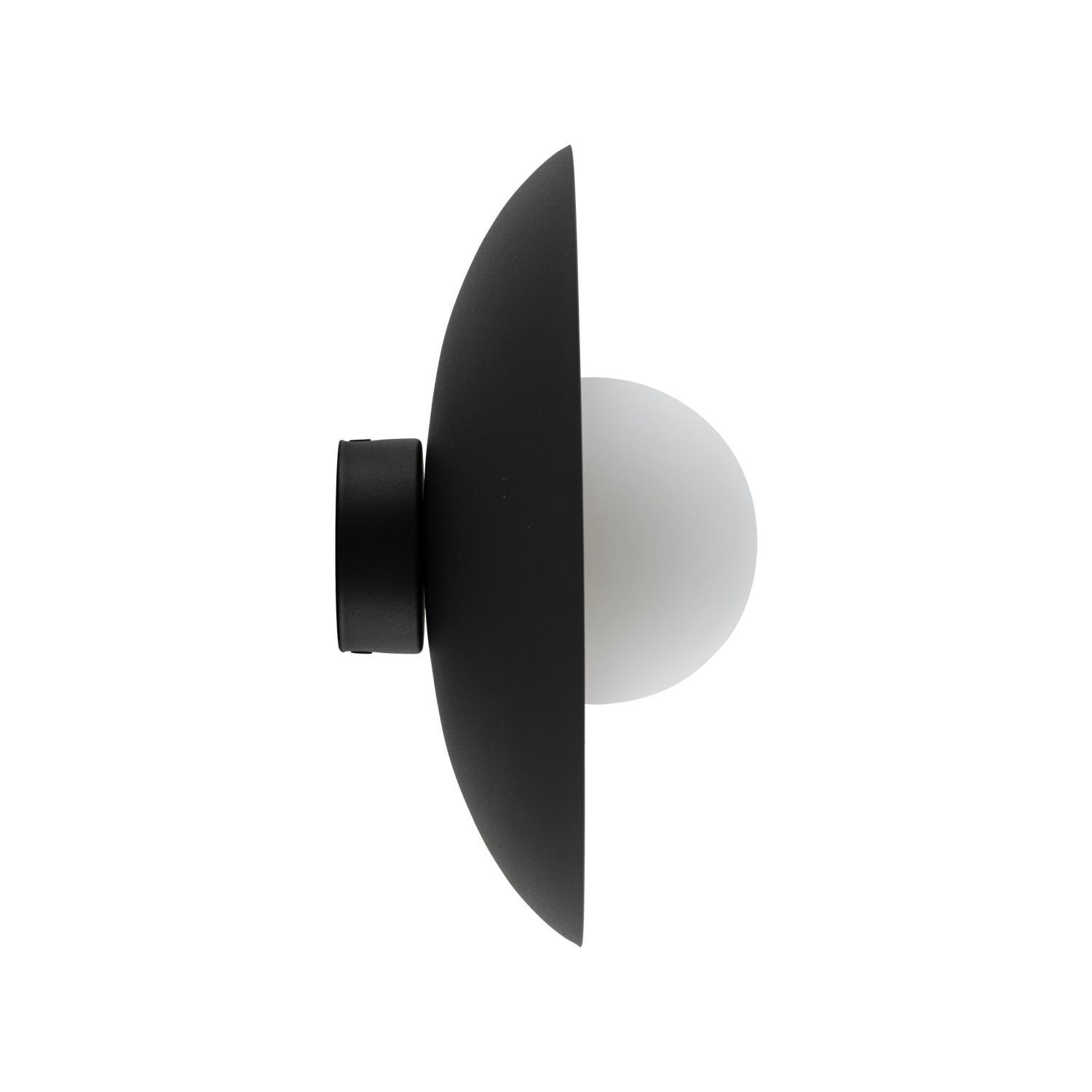 Applique Blendarme Noir Métal Verre G9 Ø28 cm