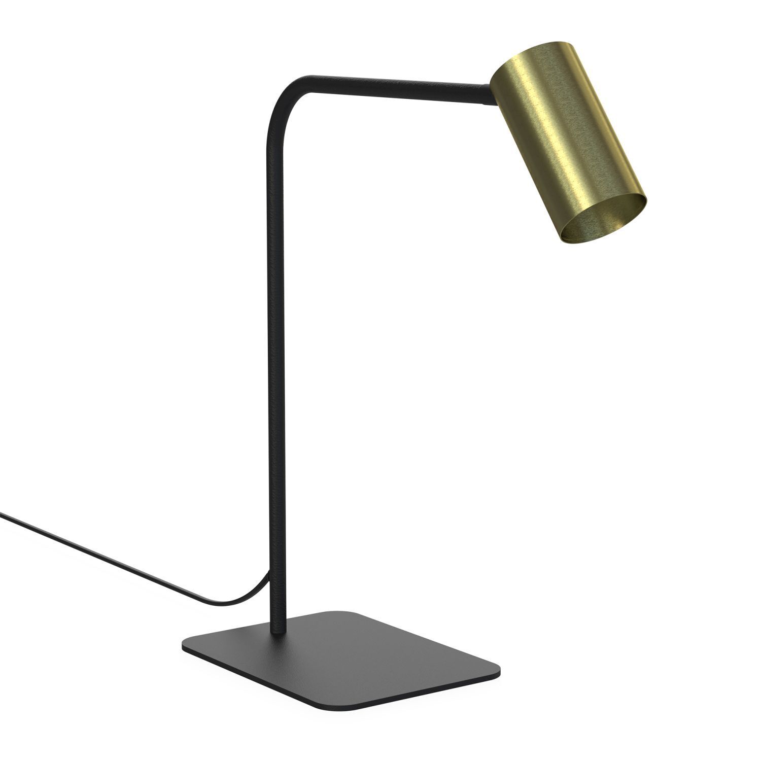 Petite lampe de table noire laiton 40cm Moderne