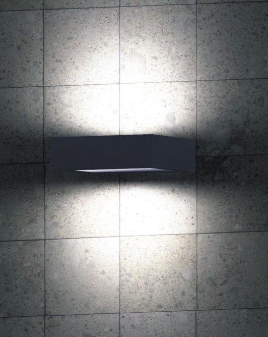 Applique LED IP54 anthracite 4000K 480lm