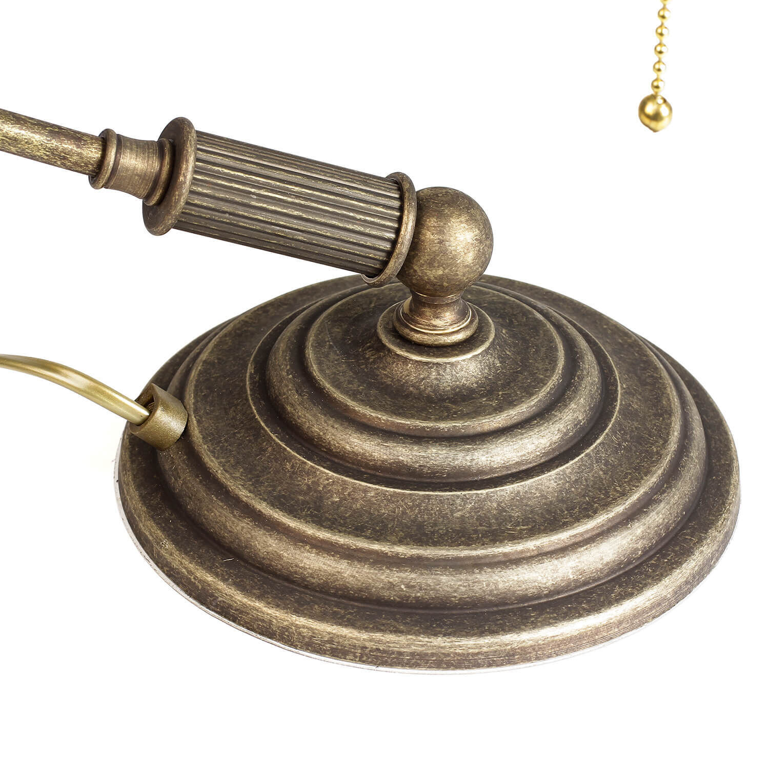 Lampe de banquier Vert en laiton bronze rustique Bronze