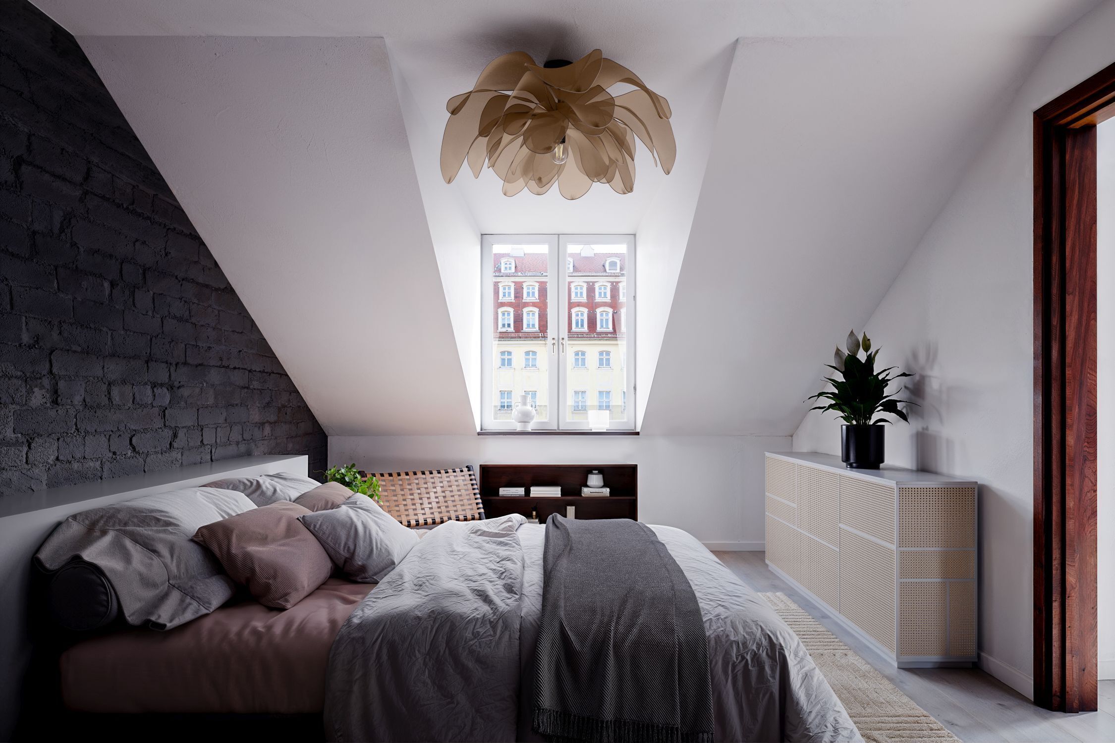 Lampe de plafonnier tissu métal L : 80 cm flexible en naturel E27 Drinnen, Innenarchitektur, Wohnen, Dachboden, Dekoration für Zuhause