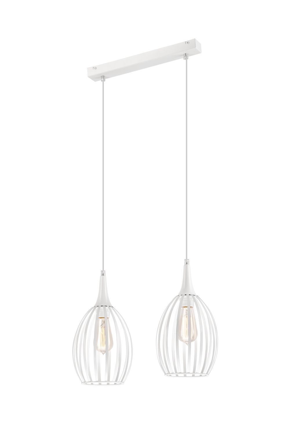 Blanc Suspension métal longue Table à manger moderne