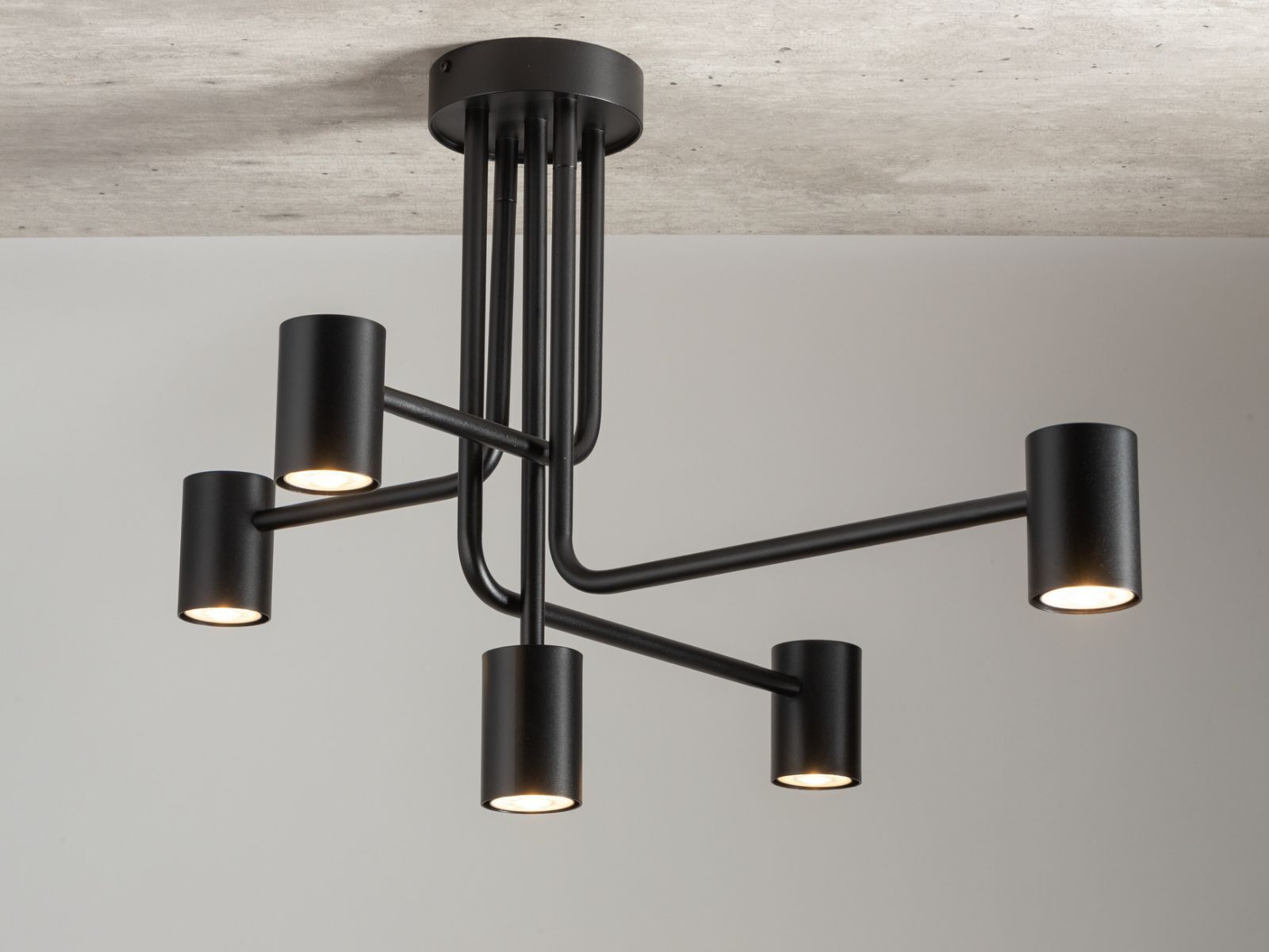 Lampadaire noir Cylindre 162 cm E27 frappant
