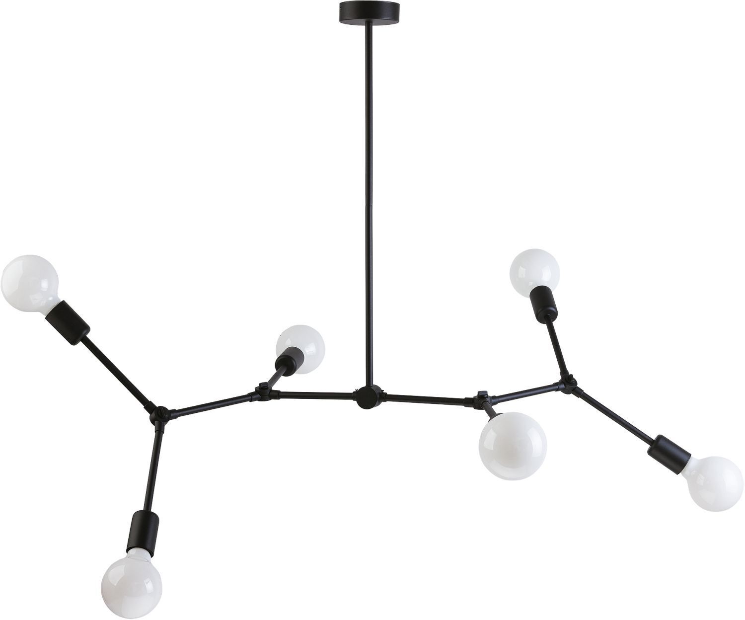 Plafonnier noir 6-flmg Lampe de table AARON